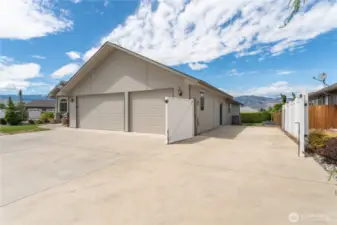 RV storage  and partial fenced yard