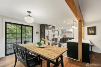 Dining room with French Door access to back Deck.
