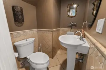 Half Bath in Basement with Urinal.