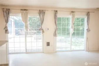 Sliding Door to Back Deck.