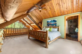 Loft bedroom with views