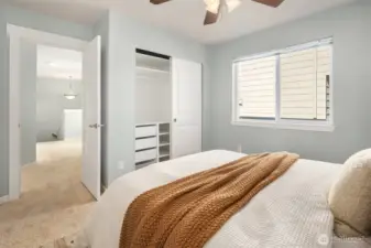 2nd bedroom with built in closet