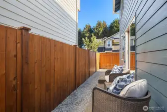 backyard space. great for seating, table, hang out space.