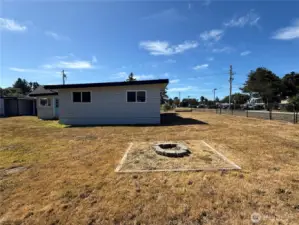 North side with firepit