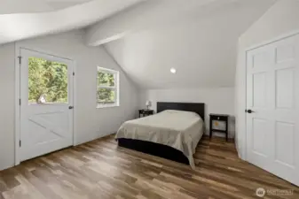 Primary bedroom with private deck