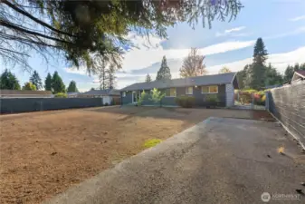 Huge back yard! Fully fenced