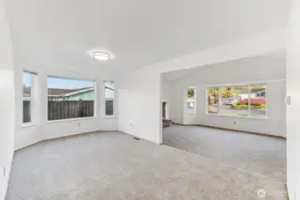 View of dining room looking into the living room.