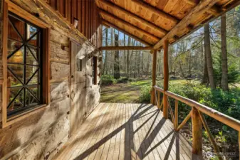 Front porch is a great place to hang out and hear bird song and watch wildlife.