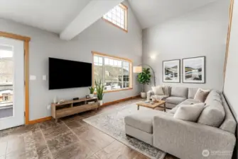 Main floor living room VIRTUALLY STAGED