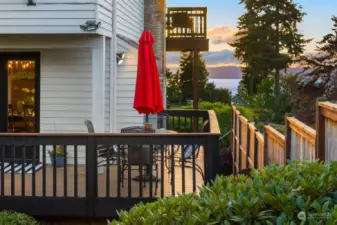 Enjoy views from the back deck off the kitchen.