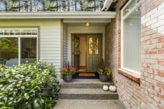 Beautiful French doors make this a grand entrance.