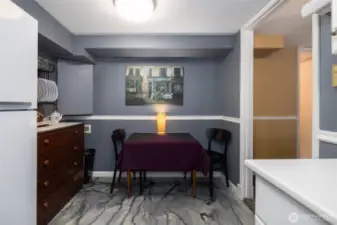 STUDIO ~ Dining area. This is such a CHARMING unit ! It's been rented constantly for years to visiting nurses.