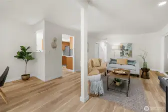 The home is light and bright and open
