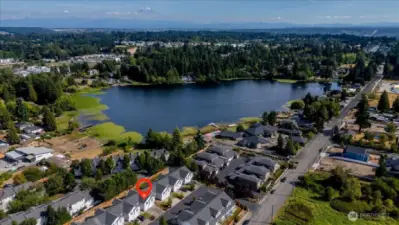Drone view of close vicinity of Surprise Lake!!