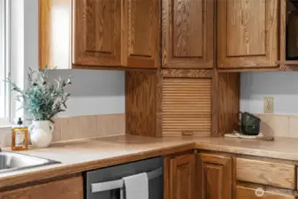 KITCHEN | The appliance storage cabinet. What a handy spot to store that crockpot you use all the time, but don't necessarily want to look at.