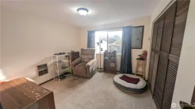 Second bedroom on main level for easy access to the bathroom.