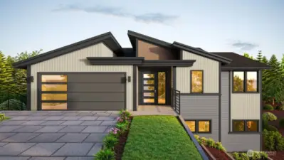 Front elevation of planned home, now in permitting