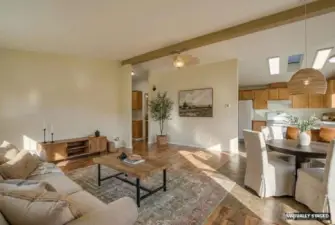 Open Great Room (Kitchen/Living/Dining) - Virtually Staged