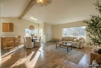 Open Great Room (Kitchen/Living/Dining) - Virtually Staged