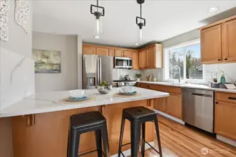 New Quartz tops, new appliances, "Edison" fixtures, more!