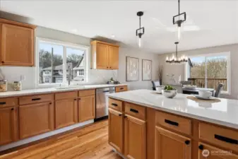 Plenty of cabinets featuring pull-out shelving