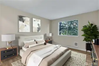 Primary Bed (Virtually Staged)