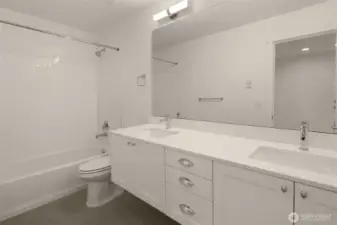 Primary bath with double vanities
