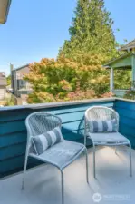 One of 4 decks on this house, this one faces the front of the home.