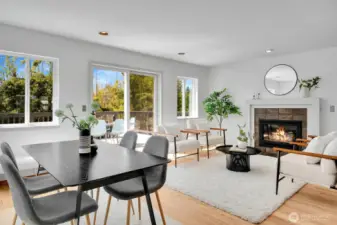 2nd living area on the middle floor makes for an awesome entertaining space.