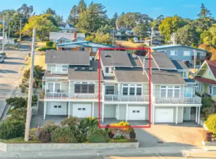 Unit 2 is the middle unit. The high quality construction means you do not hear the neighbors.