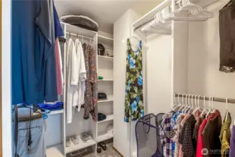 Large walk-in closet connected to the primary bedroom.