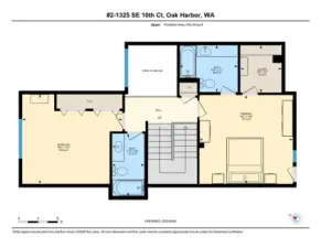 Upper floor with primary bedroom, guest bedroom, and two baths.