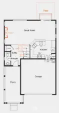 Homesite 61 Floorplan level 1
