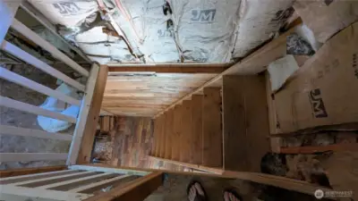 Stairway from upper floor