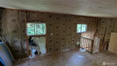 Needs wall covering and flooring in loft