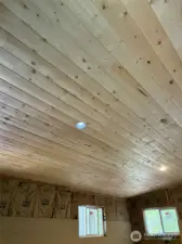 Pine ceiling