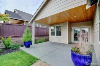 Covered Back Patio for year around fun!  Very private back yard and patio.
