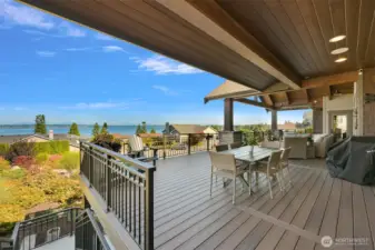Covered and uncovered deck