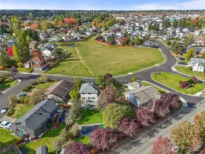 Home is directly across from this green space that will not be built on in the future. It is maintained by the HOA.