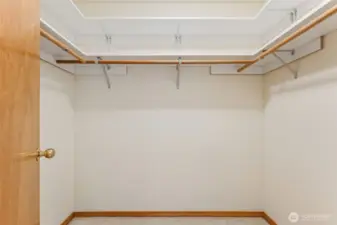 This is the walk in closet in the primary bedroom.