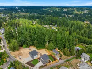 The subject home is now landscaped