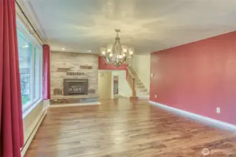 Virtually staged Sellers entertained and used this area as their diningroom