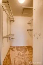Large closet in primary bedroom
