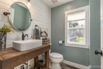 Powder room on the main floor