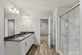 Primary Bath-Disclaimer- Photos are of another Warren-2448 floor plan from a previous community, photos are for illustrative purposes only. Finishes, flooring, upgrades, or other features may vary.