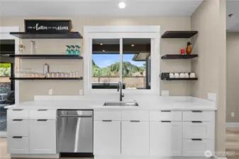 Stainless steel appliances.