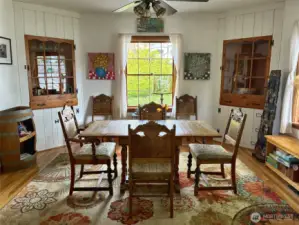 Dining Room with Built-In Cabinets