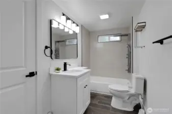 Bathroom with access to second bedroom suite -lower level