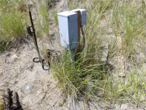 RV hook up w septic dump on north side of property.