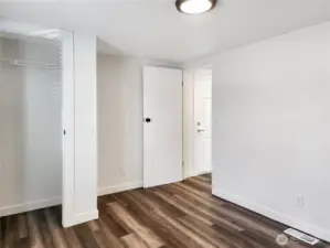 Versatile second bedroom—guest room, office, or both